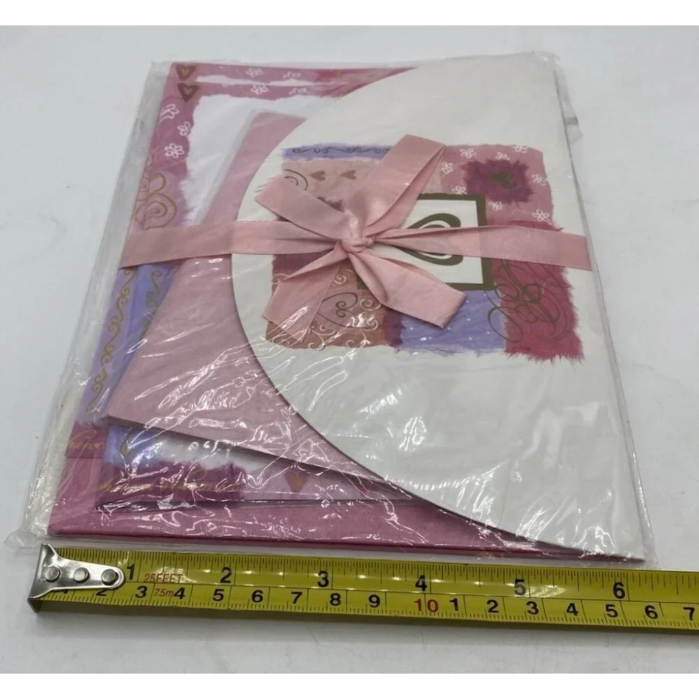 Winking Moon Press Stationery Portfolio Set 20 Sheets 10 Envelopes Pink Desk New